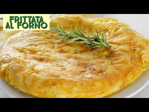 Onion and Parmesan omelette, high and soft. Baking in the oven