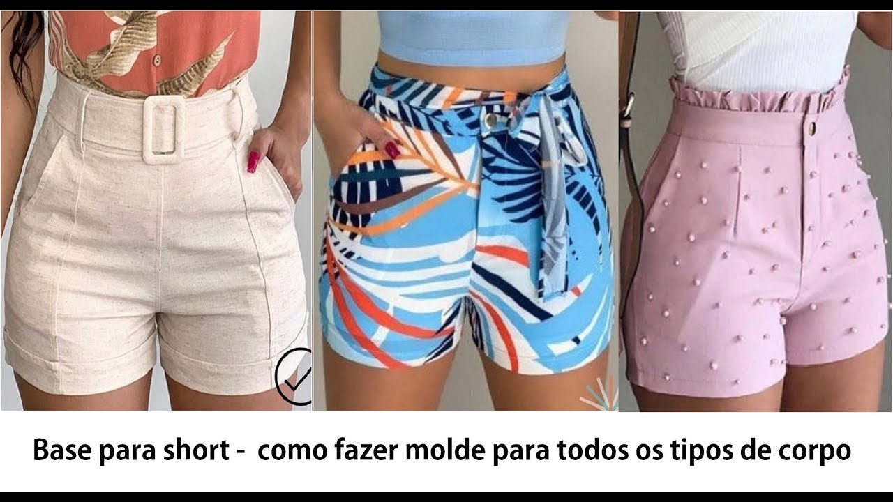 Diy - Molde de short cintura alta e correções para plus size - aula 304