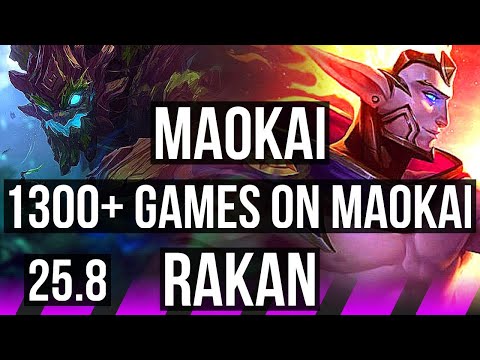 MAOKAI & Ashe vs RAKAN & Kai'Sa (SUP) | 1300+ games, Rank 13 Maokai | KR Challenger | 25.8