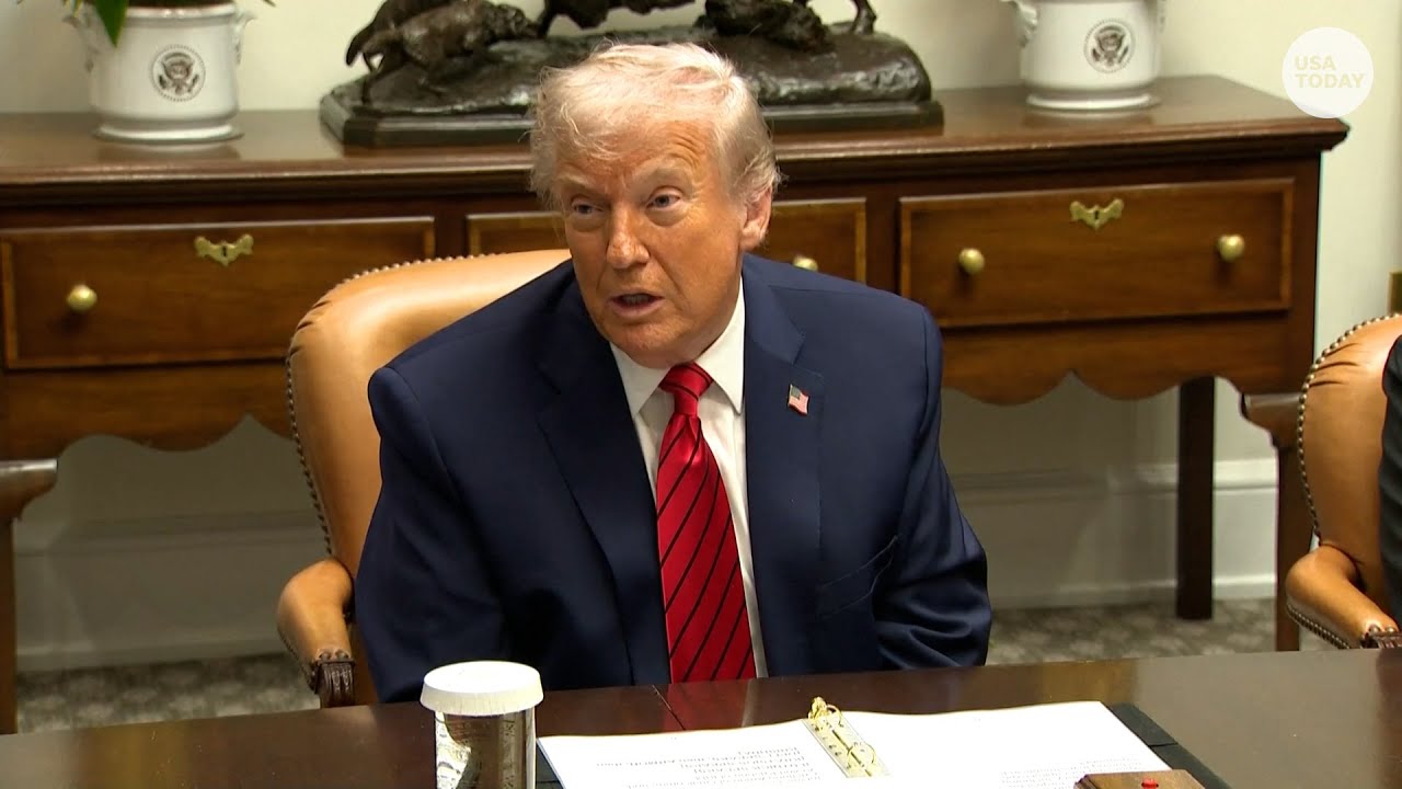 President Donald Trump reacts to interest rate cut, inflation after Fed Chair Jerome Powell speech