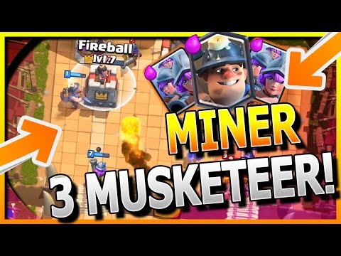 MINER 3 MUSKETEER DECK!! IS THIS GOOD?? | Clash Royale | ALL LIVE CHALLENGE BATTLES!!
