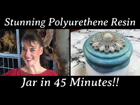 #374 Polyurethane Resin Jar In Under An Hour With Tack It Method! Simply Stunning & Easy!