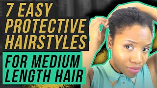 7 Easy Protective Hairstyles For Medium Length Natural Hair