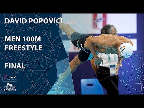 David Popovici | Men 100m Freestyle | Full Race | FINA World Junior Swimming Championships
