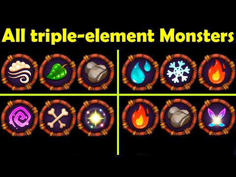 All triple-element Monsters (My Singing Monsters) 4k