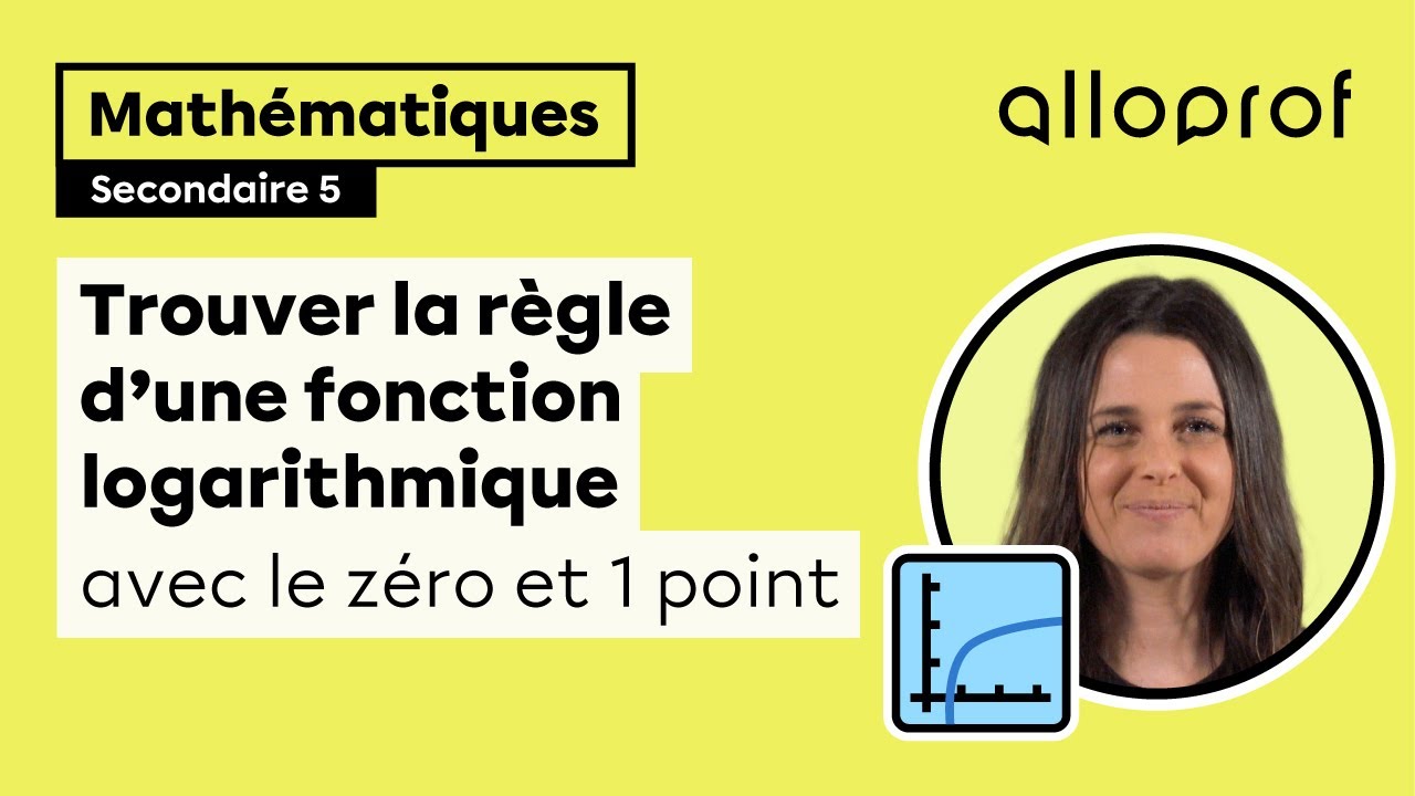 Trouver la règle d'une fonction logarithmique avec le zéro et 1 point