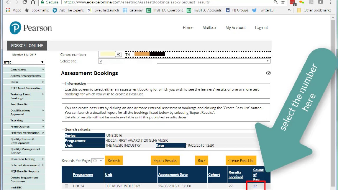 Finding External Assessment Results