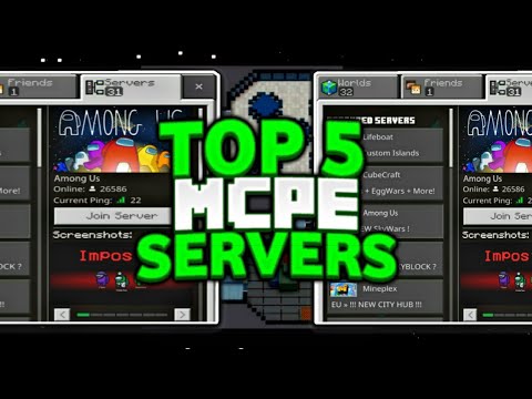 Top 5 AMONG US SERVERS For MCPE (1.16+) - Minecraft PE (Pocket Edition, Xbox, Win10, PS4, Switch)