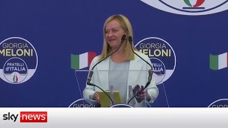 Italy: Right-wing leader Giorgia Meloni claims victory in country's election