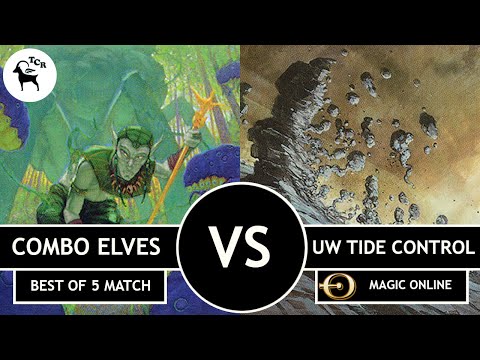 Premodern Combo Elves vs UW Tide Control - MTGO Best of 5 Match