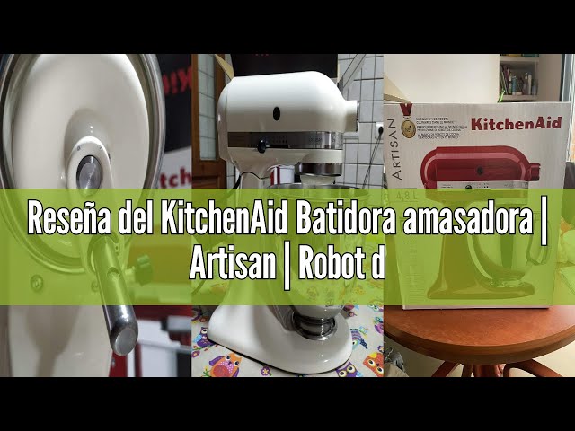 Vídeo relacionado con KitchenAid Batidora amasadora - Artisan - Robot de Cocina con Cabezal Inclinable - Amasadora con 3 Accesorios - Batidora de repostería con Bol de Acero Inoxidable - 4,8 L - Negro onix