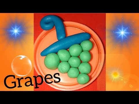 Grapes Making With Clay Dough | Fruits Making Ideas | komaldeepikaverma_art |