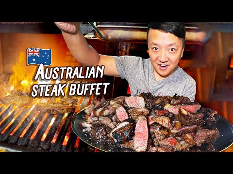 ALL YOU CAN EAT Australian Steakhouse Buffet & World's GREATEST "Fish Burger" in Sydney Australia