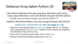 KU1102-M11S02: Deklarasi array dalam Python