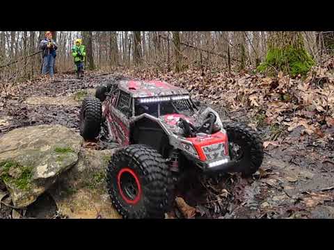 Losi Super Rock Rey, Axial Yeti XL, Wraith - Muddy, Rocky Trail Walk