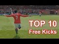 Cristiano Ronaldo - Top 10 Free Kicks Manchester United - HD | FIFA Remake