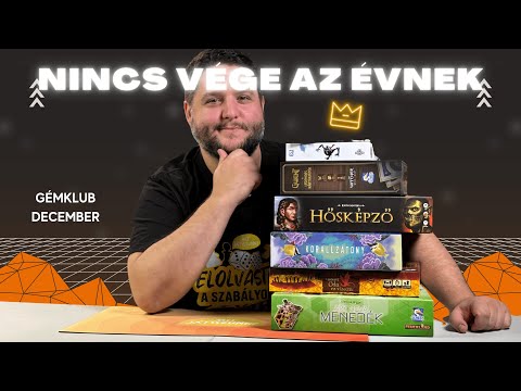 Nincs vége az évnek!  - Decemberi Újdonságok a Gémklubtól - Mit Játsszunk?