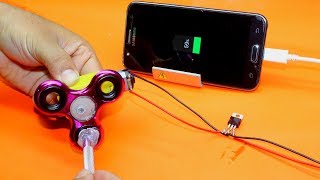 Free Energy Mobile Chargr Using Fidget spinner - Free Energy Mobile Phone Charger at Home