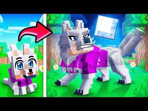 From Baby to Alpha Wolf in Minecraft