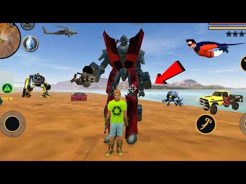 Vegas Crime Simulator - (Friendship with robot car without attacks) - Car robot make my bodyguard