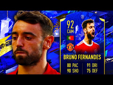 BRUNO!! 🔥 92 TOTY HONOURABLE MENTIONS BRUNO FERNANDES PLAYER REVIEW - FIFA 22 ULTIMATE TEAM