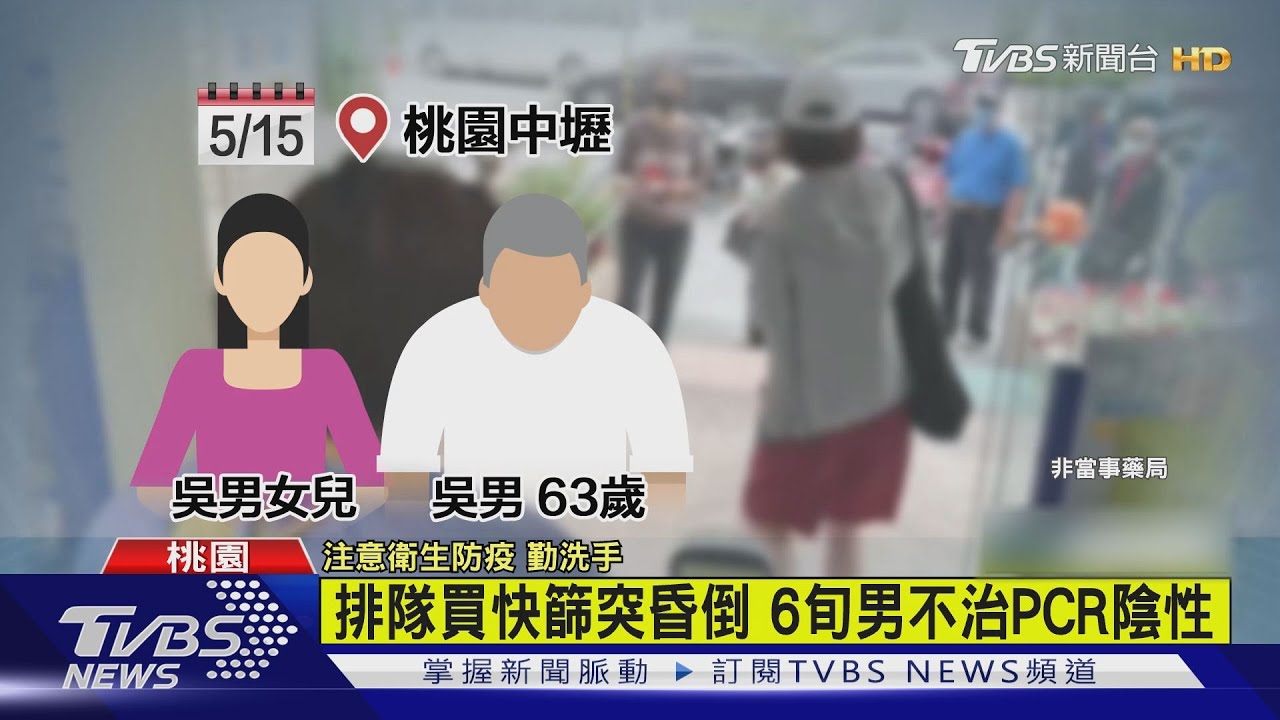 排隊買快篩突昏倒 6旬男不治PCR陰性