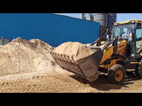 BULL CRUSHER KING HD76 LOADER WORKING IN SILICA SAND PLANT
