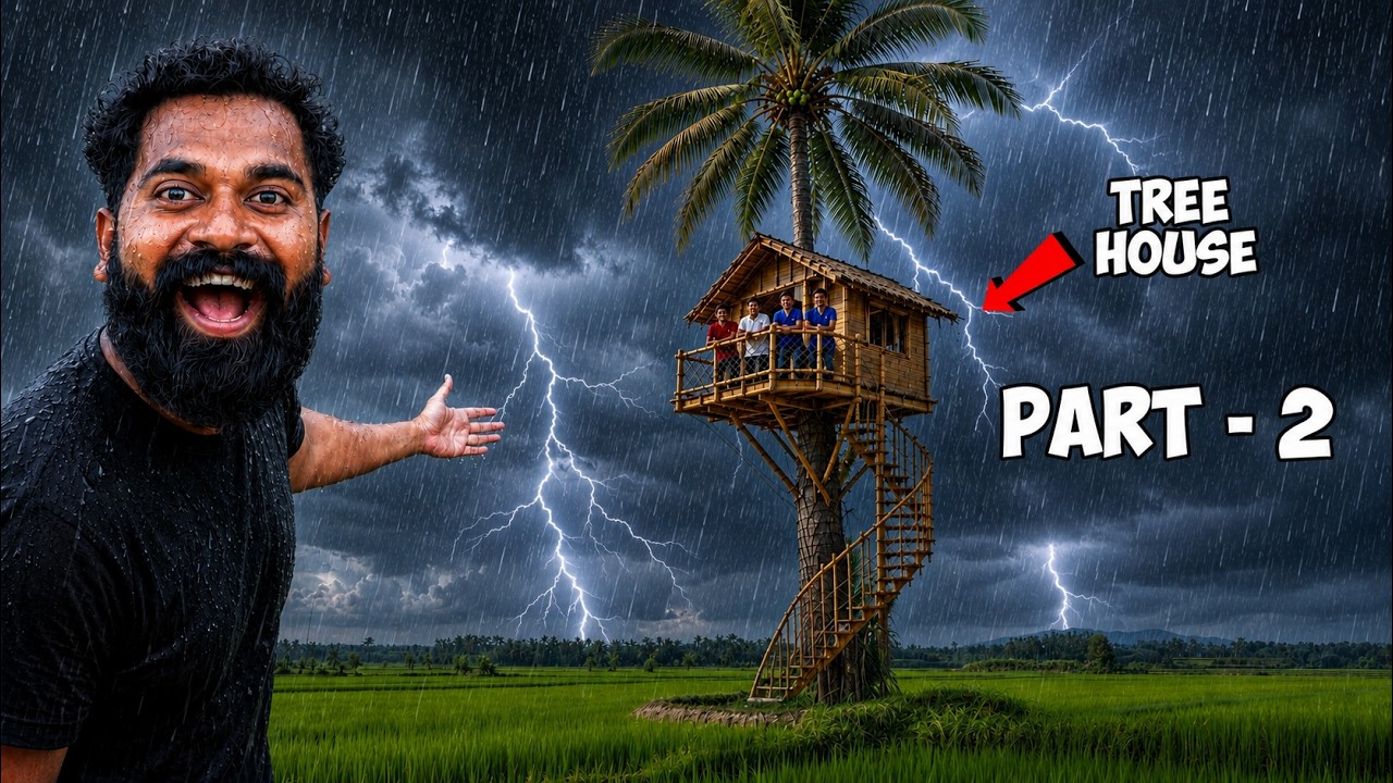 Coconut Tree House Making Part - 2 | M4 Tech |