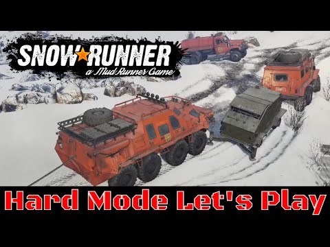 Snowrunner Hard Mode Let's Play |Lake KOVD| Episode 32