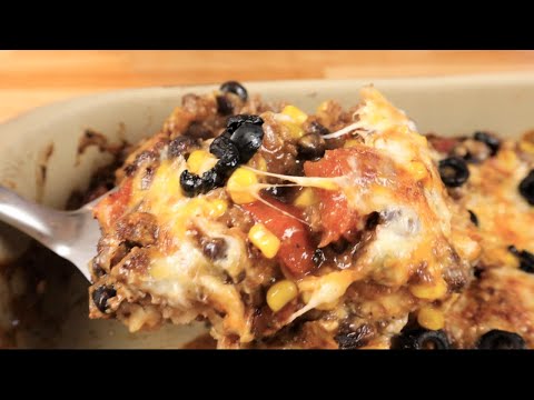 EASY BEEF & BEAN ENCHILADA CASSEROLE | LITO'S COCINA