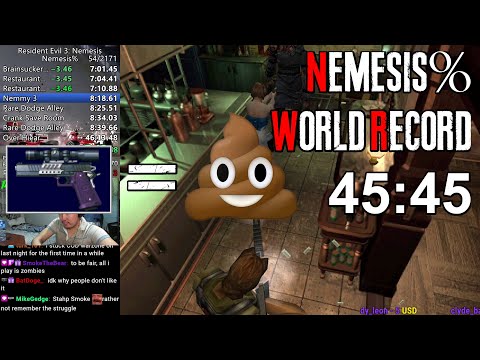 Resident Evil 3: Nemesis Nemesis% Speedrun Former World Record - 45:45