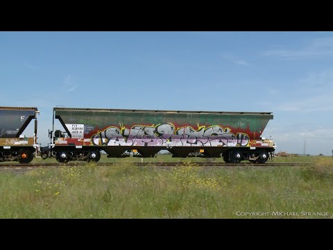 4KC5  Grain Train With VHAF Hoppers (14/10/2020) - PoathTV Australian Railways