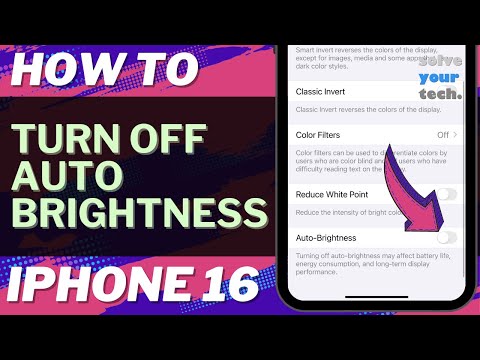 How to Turn Off Auto Brightness on iPhone 16