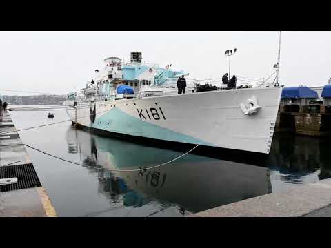 HMCS Sackville Time Lapse on Syncro Lift for Refit