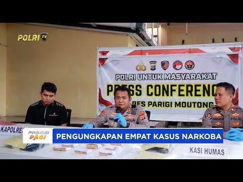 POLRES PARIGI MOUTONG UNGKAP EMPAT KASUS NARKOTIKA JENIS SABU