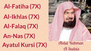 Download lagu Abdul Rahman Al-Sudais: 7X [Al-Fatiha, Al-Ikhlas, Al-Falaq, An-Nas, and Ayatul Kursi] mp3