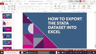 How to export a dataset installed with STATA to Excel