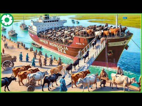 Transport 9.8M of Cows This Way - Biggest Heavy Equipment Machines | Agriculture Technology