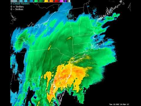 Regional Radar and Lightning Mosaic from March 14, 2017 Nor'Easter