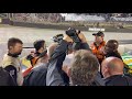 Alternate angle: Chase Elliott and Kevin Harvick unhappy on pit road post-Bristol Night Race