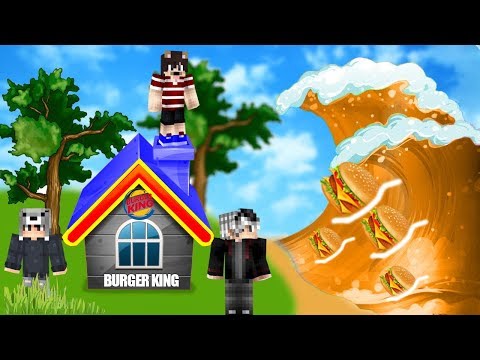 HAMBURGER TUSUNAMİ VS BURGER KİNG EV #17 - Minecraft