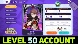 Pokemon Unite Level 50 Expensive Account Showcase | Pokemon Unite ID Sell😮