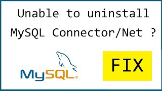 How to uninstall MySQL Connector NET completely