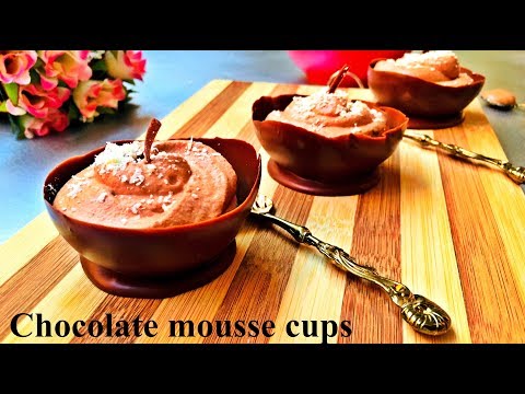 CHOCOLATE MOUSSE CUPS RECIPE / CELEBRATING 💯 SUBSCRIBERS / MAGIC OUT OF HANDS