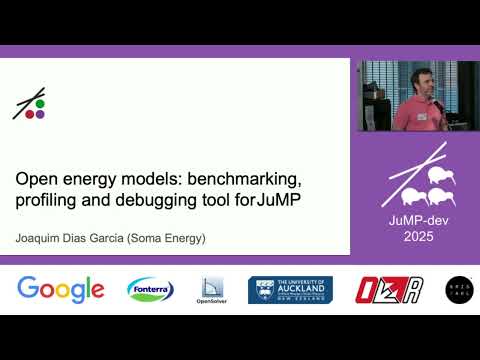 Open energy models: benchmarking, profiling and debugging tool for JuMP | Joaquim Dias Garcia