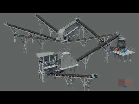 Complete Crusher Plant 3D Operation