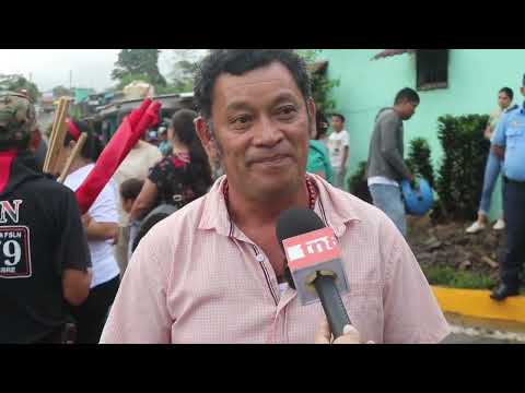 Inauguración de calle nueva de adoquín en barrio la Luz , La Libertad Chontales. 