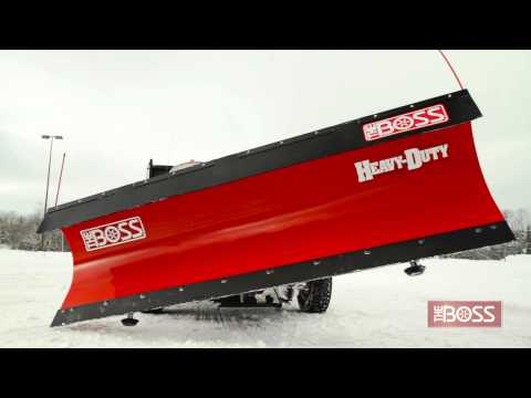 The BOSS 10' Straight Blade Snowplow in Action