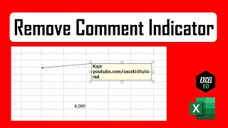 How To Remove Red Comment Indicator In Excel