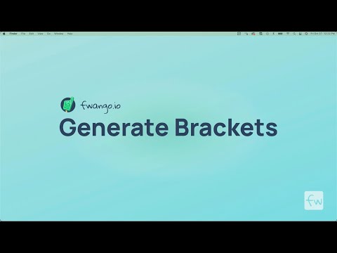 Generate Tournament Brackets in Seconds